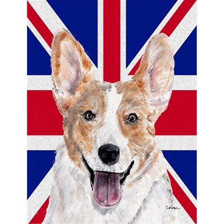 PATIOPLUS Cardigan Corgi With English Union Jack British Flag Flag Garden Size PA247988